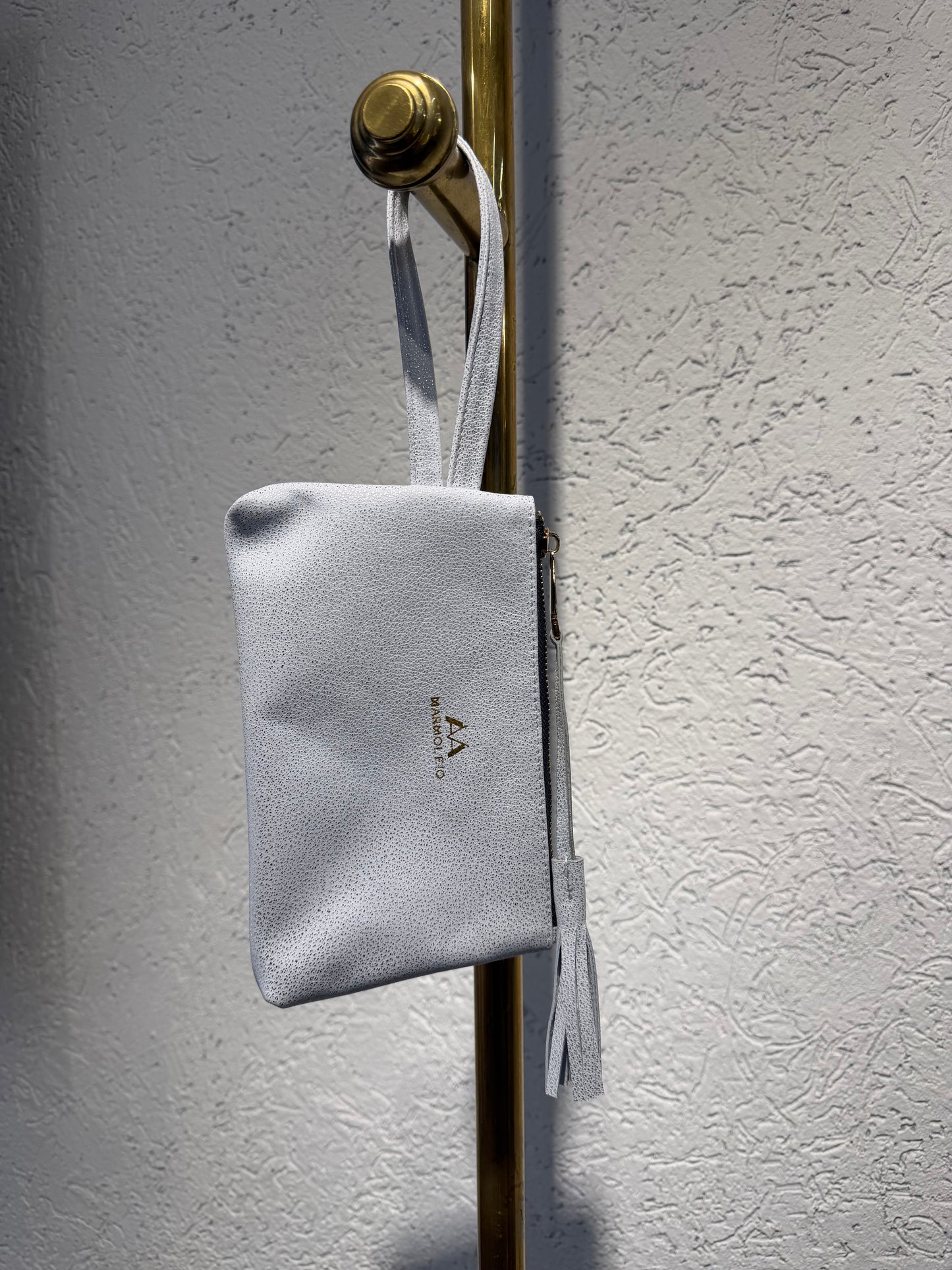 CLUTCH MINI MADONA BLANCO PLATA
