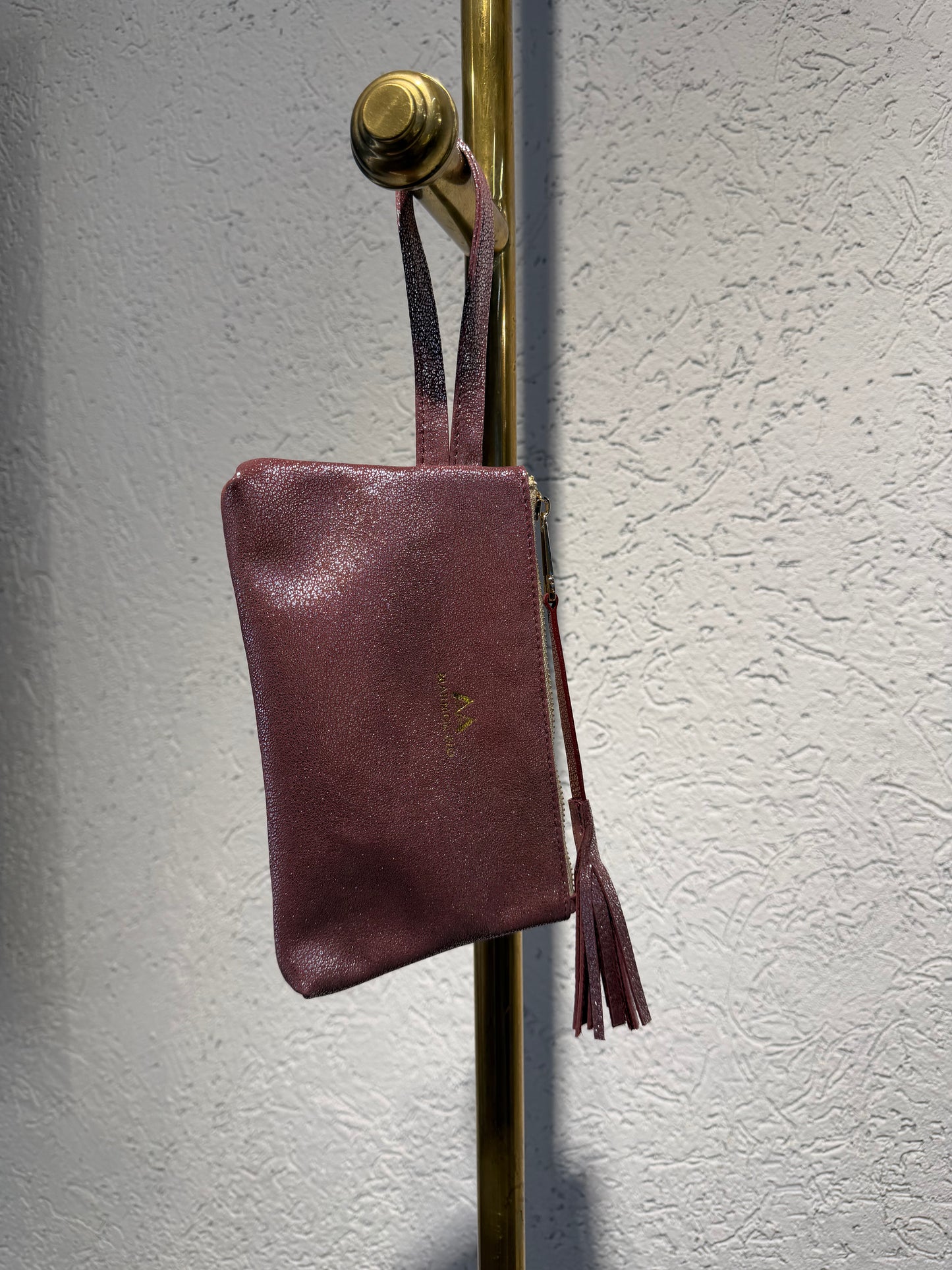 CLUTCH MINI MADONA VINOTINTO PLATA