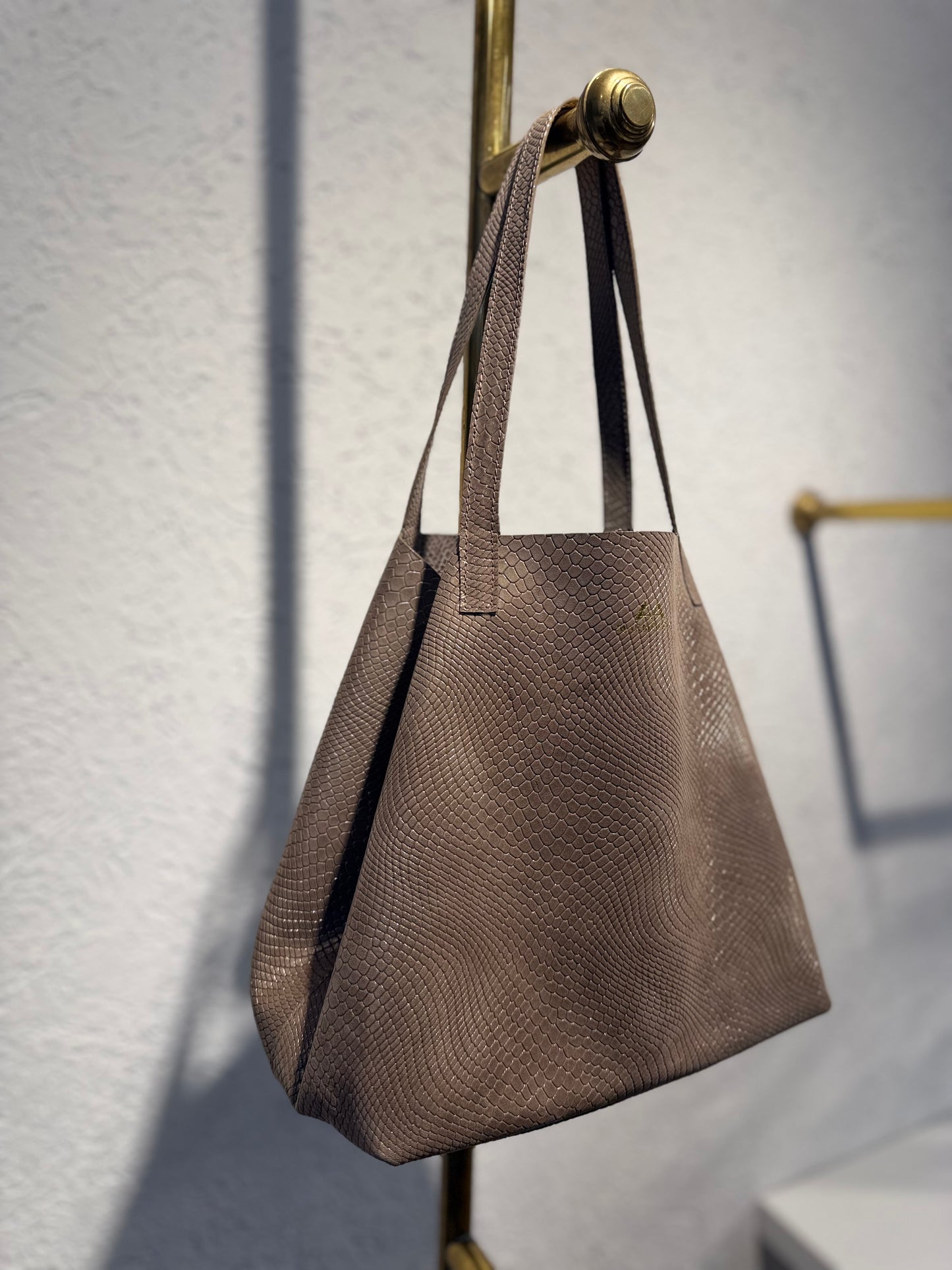 SHOPPING BAG MEDIANO GECO SATIN LUNA