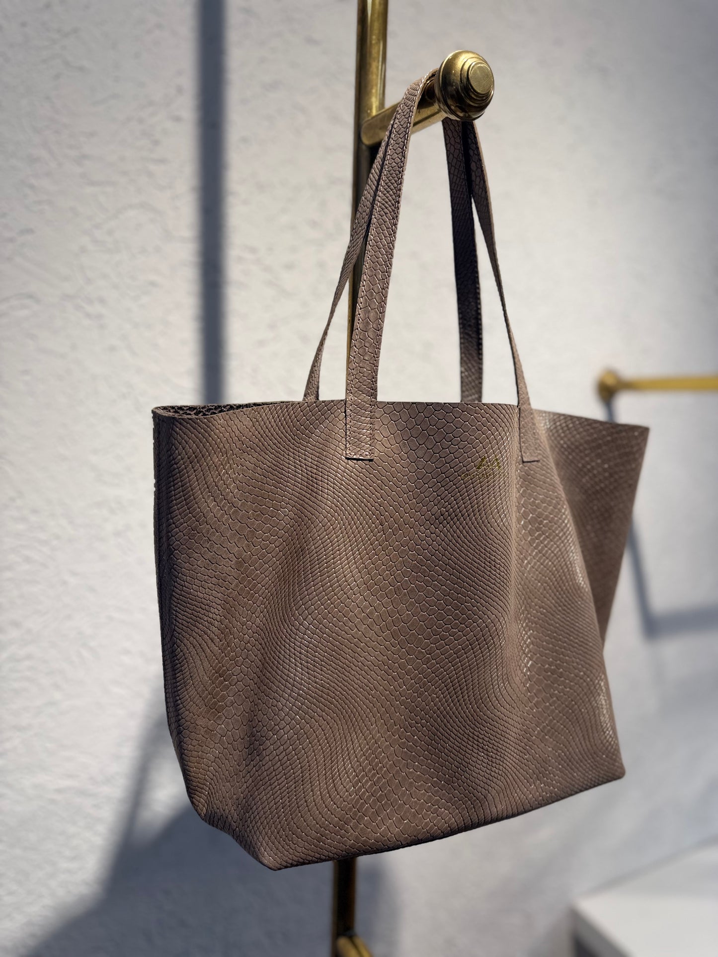SHOPPING BAG MEDIANO GECO SATIN LUNA
