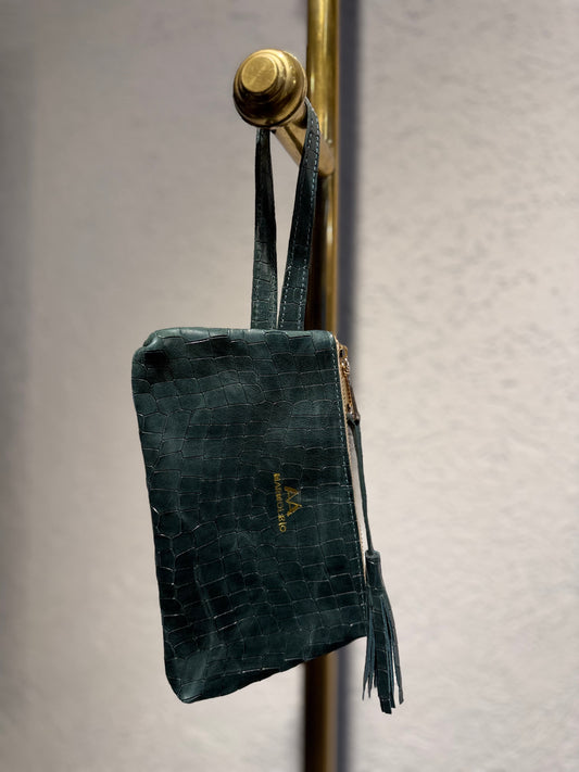 CLUTCH MINI CROCO VERDE
