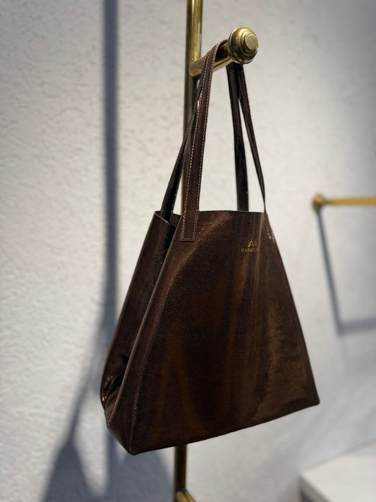 SHOPPING BAG MEDIANO FAUNA COBRE