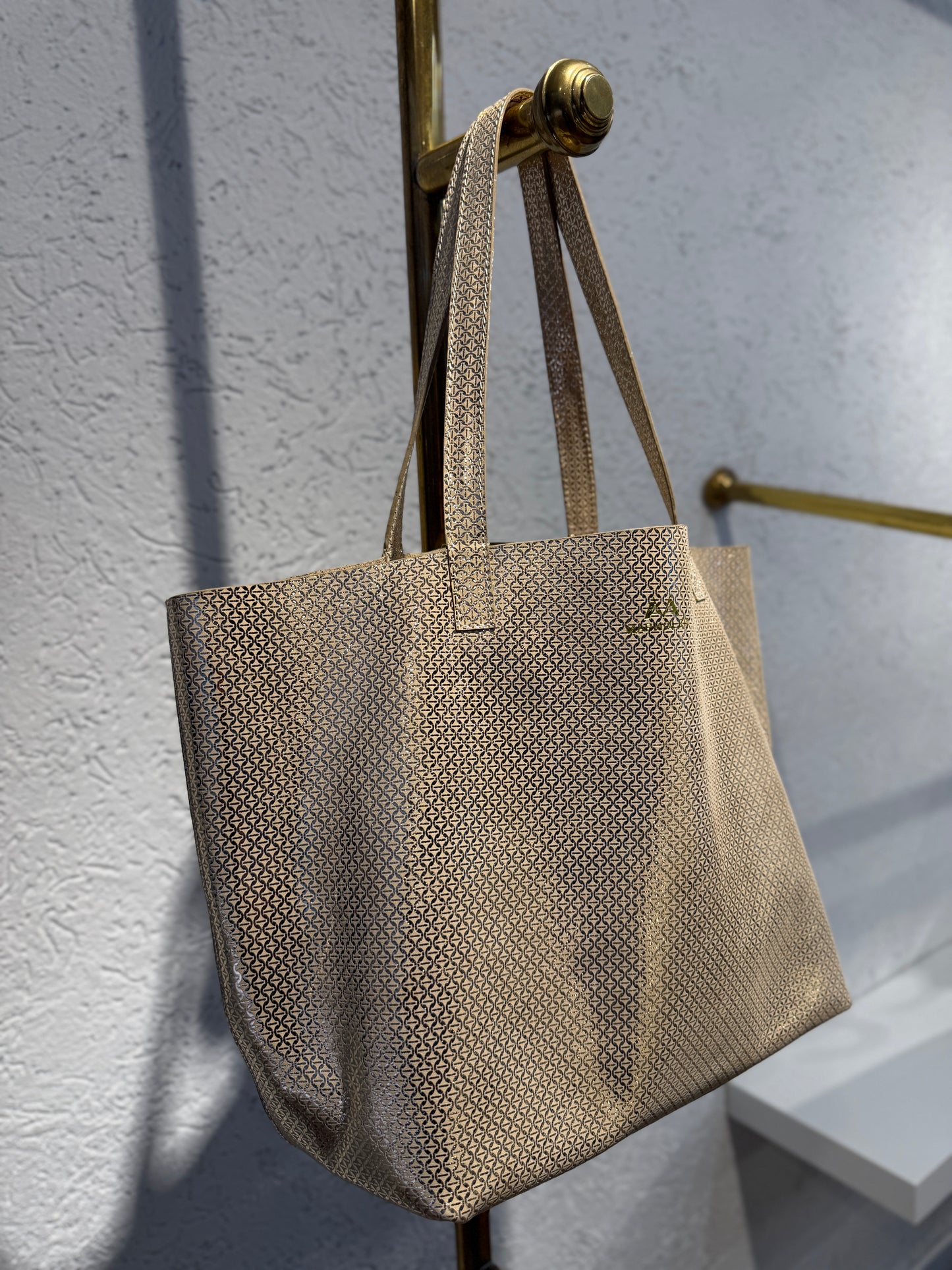 SHOPPING BAG MEDIANO YAXA ORO