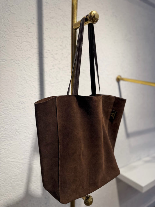 TOTE BAG GAMUZA CHOCOLATE