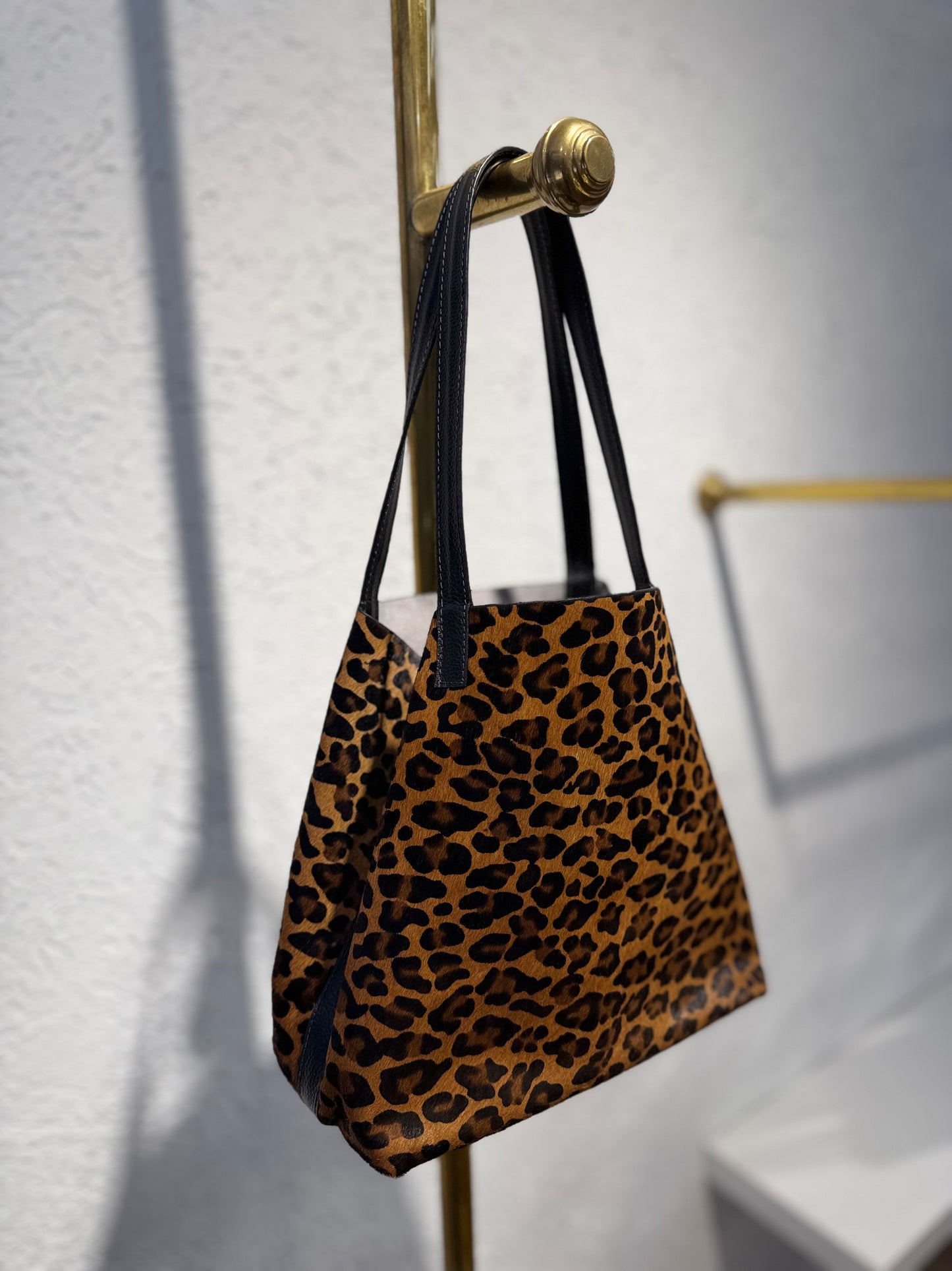 SHOPPING BAG MINI PELO PRINT LEOPARDO
