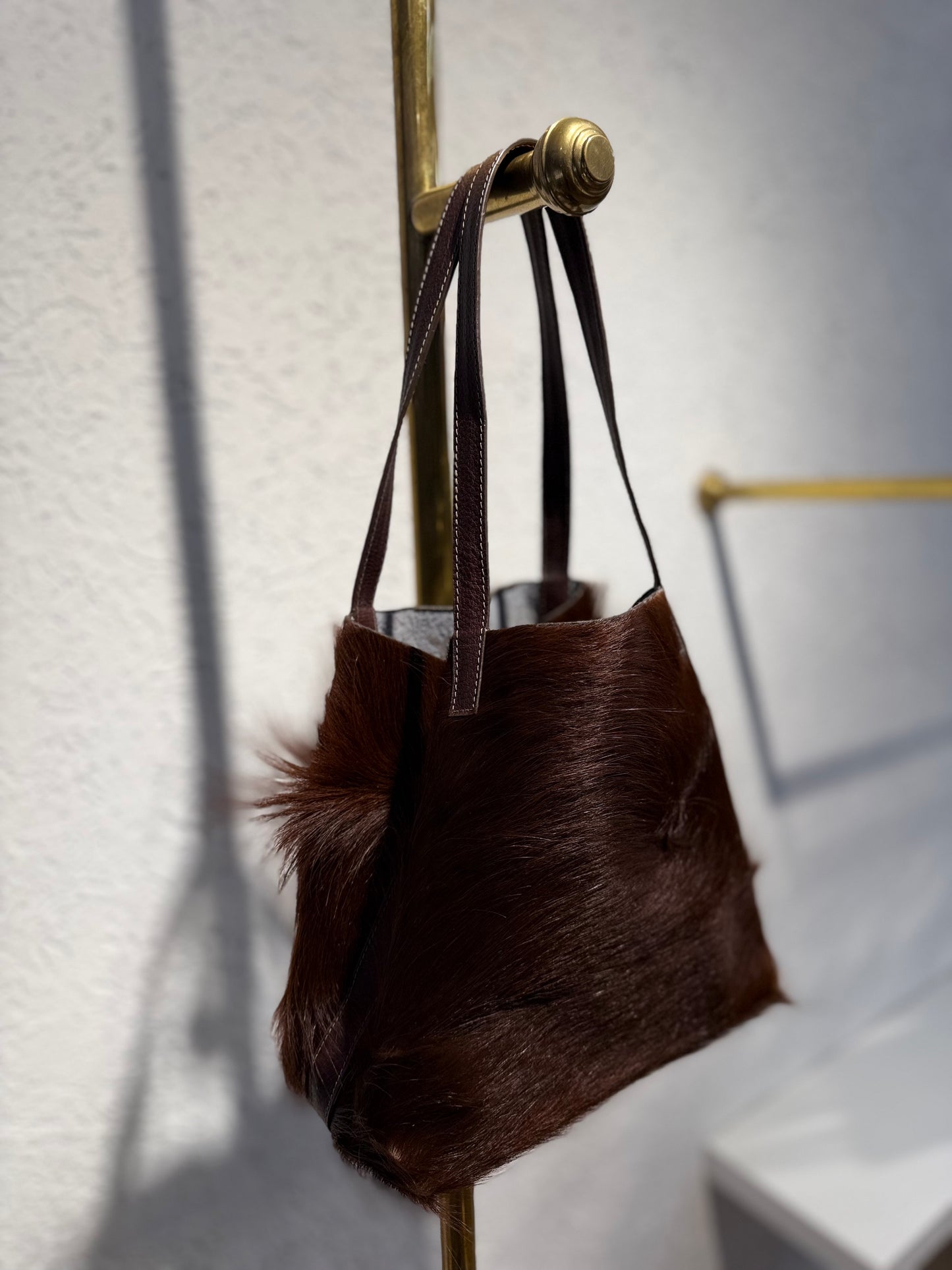 SHOPPING BAG MINI PELO CAFE