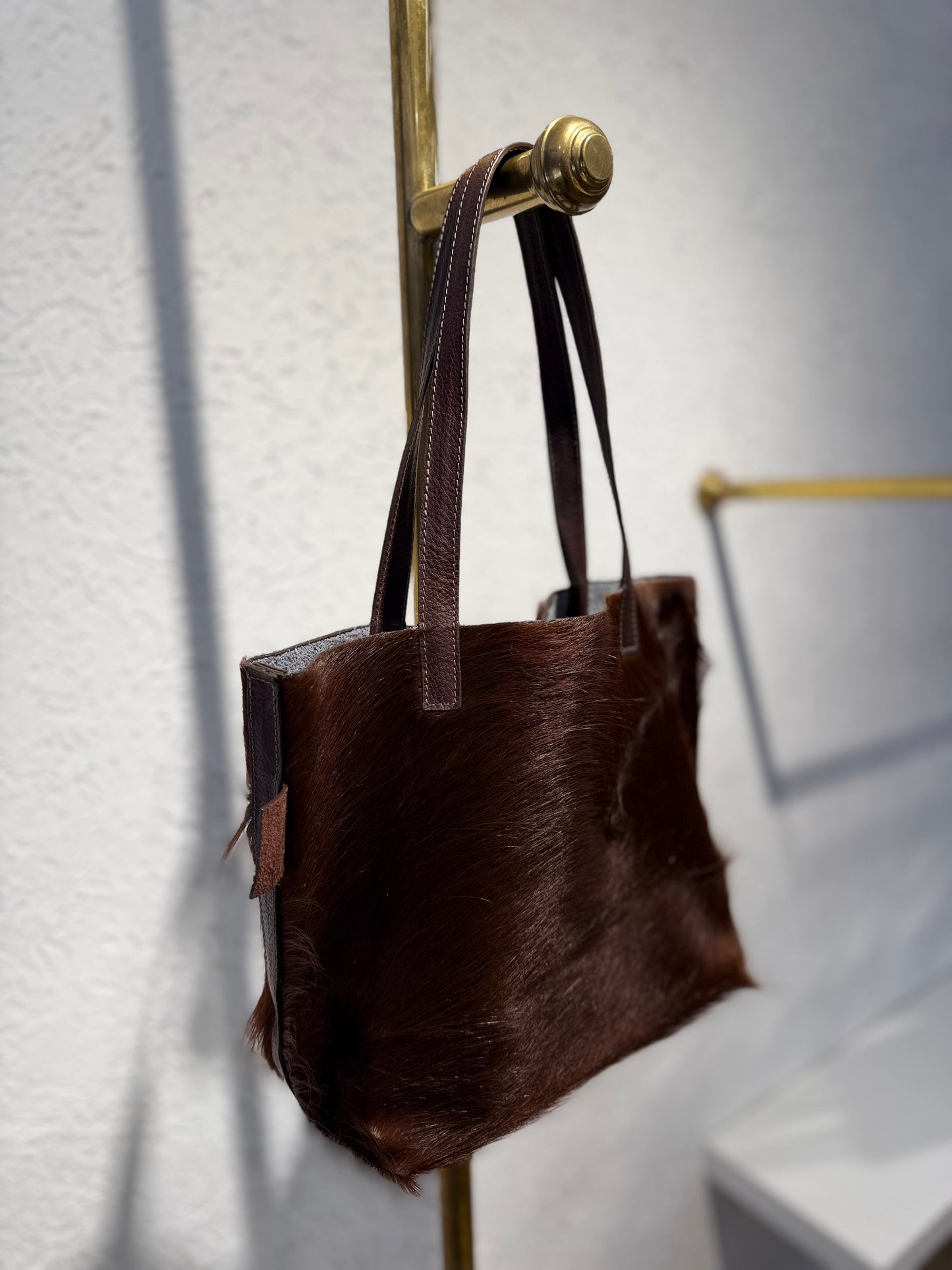 SHOPPING BAG MINI PELO CAFE