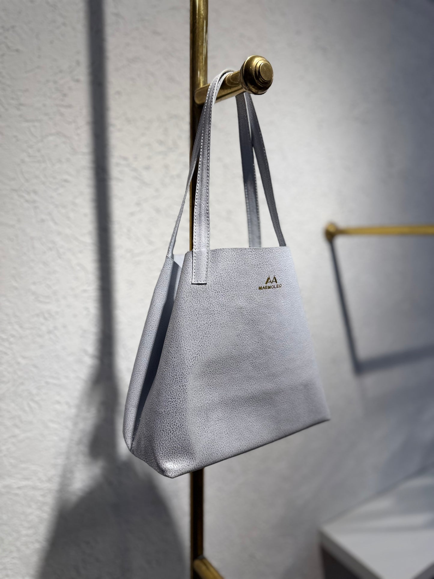 SHOPPING BAG MINI MADONA BLANCO PLATA