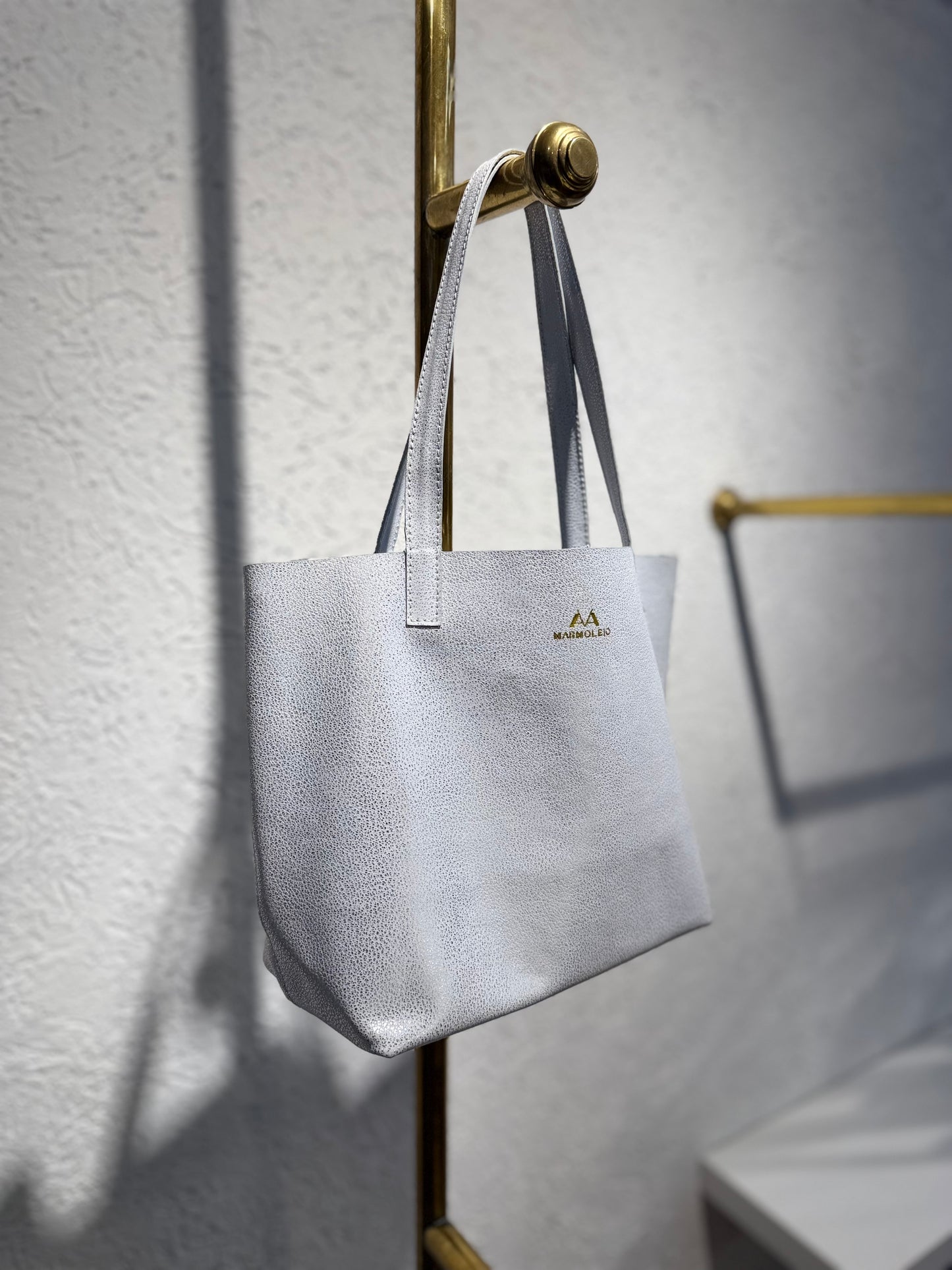 SHOPPING BAG MINI MADONA BLANCO PLATA