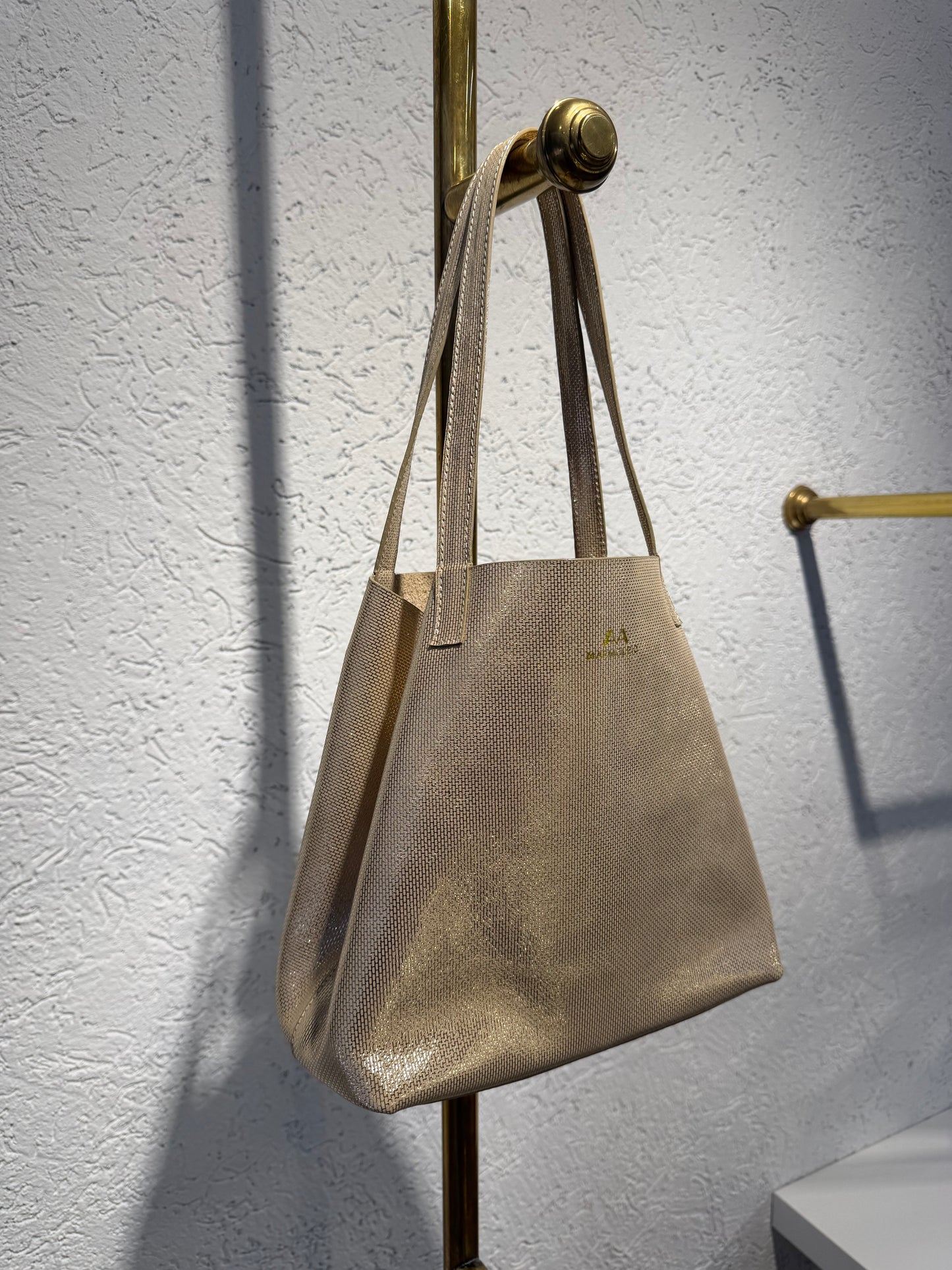 SHOPPING BAG MINI SANTORINI ORO
