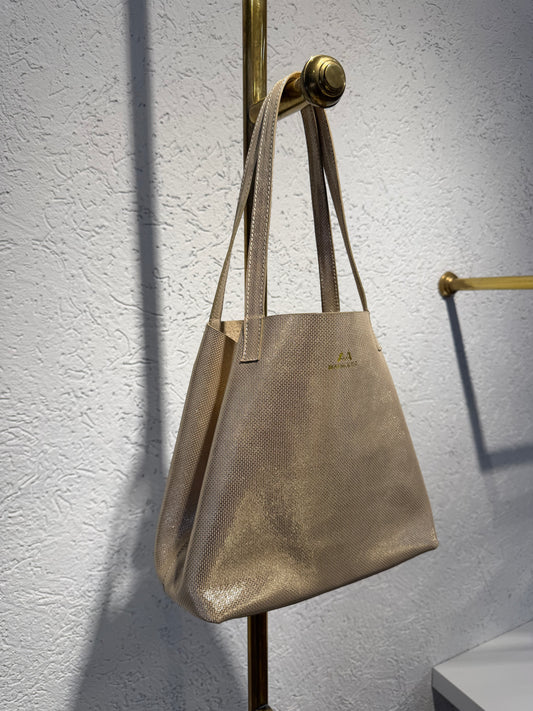 SHOPPING BAG MINI SANTORINI ORO